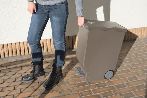 ダストボックス スライドペダルペール45L 幅26×奥行44.5×高さ58cm 完成品 大容量 屋外