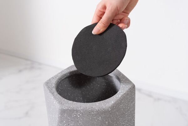 カサタテ 傘立て 幅16×奥行16×高さ40cm 玄関収納 完成品 グレー アイボリー 陶器