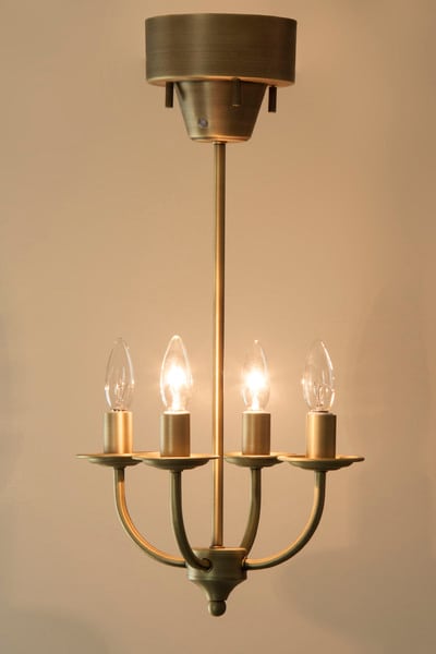 アーツ ライト 4バルブ 幅25×奥行25×高さ59.5cm 日用品 完成品 組立不要 ブラウン