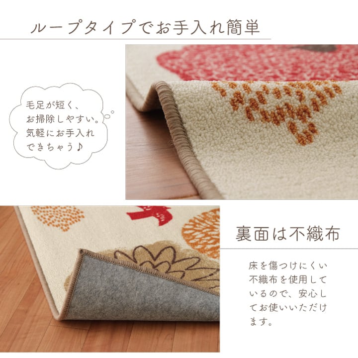 デスクカーペット エルムNF ミニラグ BL 100X130 100×130cm デスク 学習机