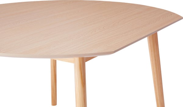 ダイニングテーブル 変形 ラウンドテーブル 幅120×奥行109×高さ72cm ダイニング家具 北欧