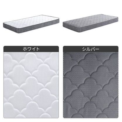 夫婦 カップル デザインフロアベッド ボンネルコイルマットレスセット(セミダブル) 幅125.2×奥行215cm