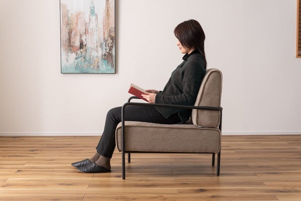ソファー ラウンジチェア 幅64×奥行77×高さ80cm ローソファー フロアソファー 北欧 完成品 スチール