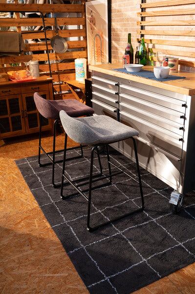 ダイニングチェア カウンターチェア 幅48.5×奥行50×高さ77.5cm ダイニング家具 パープル スチール