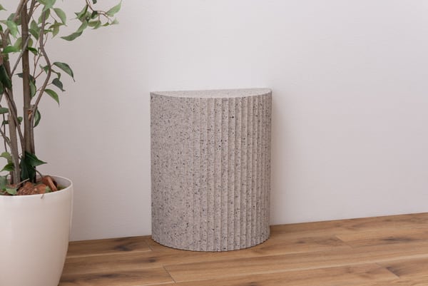 サイドテーブル 幅40×奥行20.5×高さ48cm 完成品 組立不要 ライトグレー ホワイト 全2色