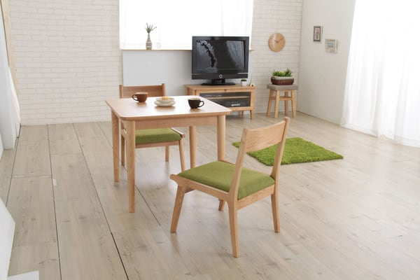 モタ ダイニングチェア 幅48×奥行55×高さ70cm ダイニング家具 完成品 組立不要 グリーン