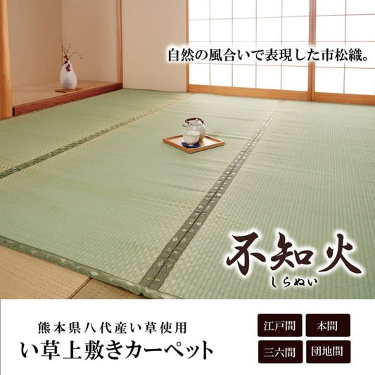 い草ラグ 不知火 ヒバ 江戸間8畳 352X352 352×352cm ラグマット カーペット ラグ