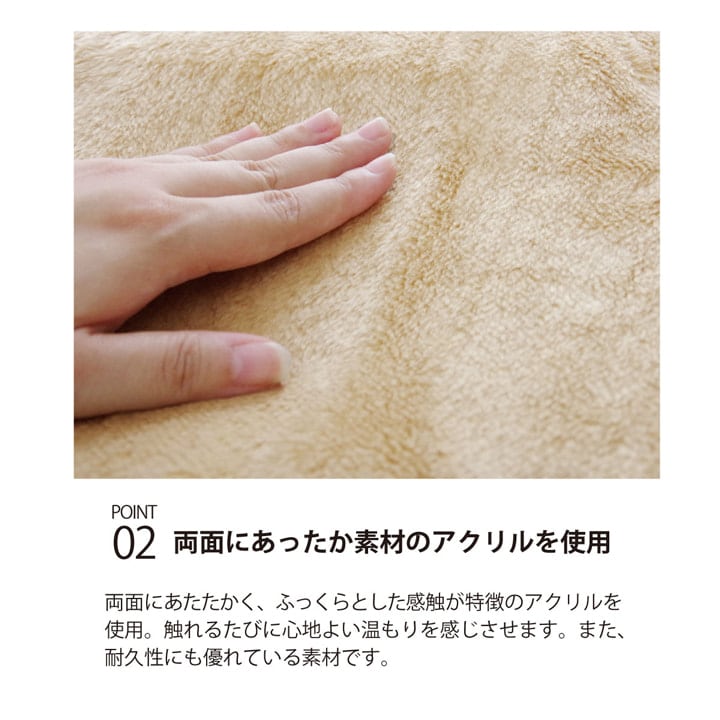 中掛け布団 アクリル 大判長方形4尺 BR 90X135 90×135×65cm こたつ コタツ