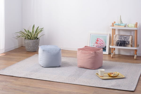 ファブリック ミニビーズクッション 幅30×奥行30×高さ30cm 日用品 完成品 組立不要 北欧