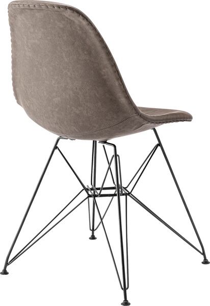 ダイニングチェア 幅47×奥行55×高さ83cm ダイニング家具 ブラウン ダークグレー レザー