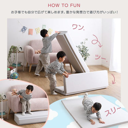 折りたたみ式キッズプレイマット Mサイズ(140×200cm) 子供部屋