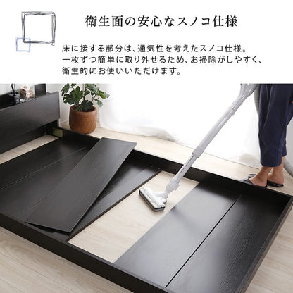 デザインフロアベッド SDサイズ インテリア ベッド フロアベッド おしゃれ 抗菌 防臭 すのこ