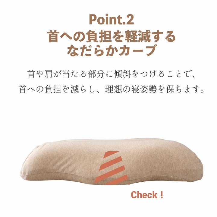 首やすらぎ枕 31×51cm 中 枕 31X51 日用品 寝具 理想の寝姿勢となります。