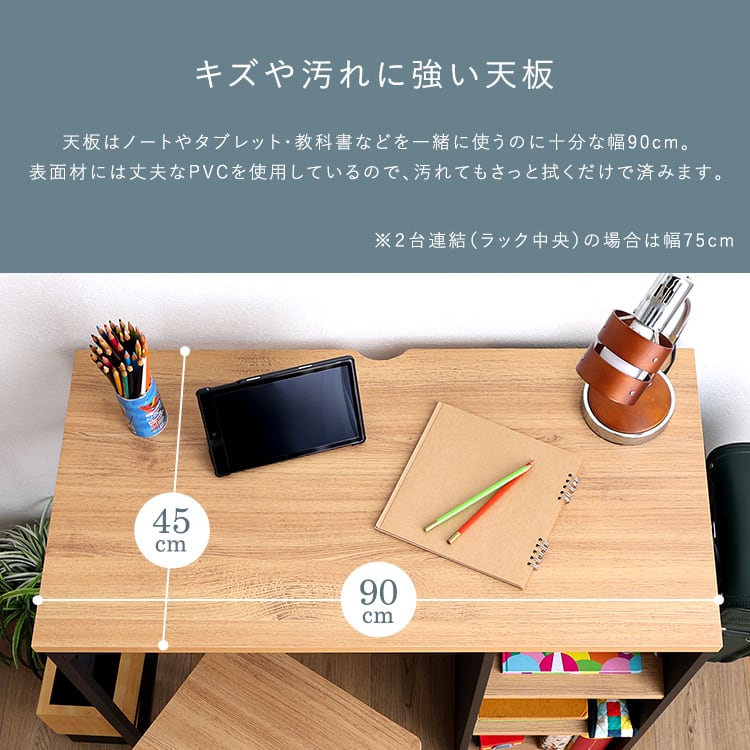 ヴィンテージツインデスク 90×90cm ツインデスク ヴィンテージ 学習デスク 勉強机 2人用