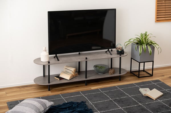 ストレージ オープンラック2段 幅155×奥行38×高さ45.5cm リビング収納 2段 ブラック