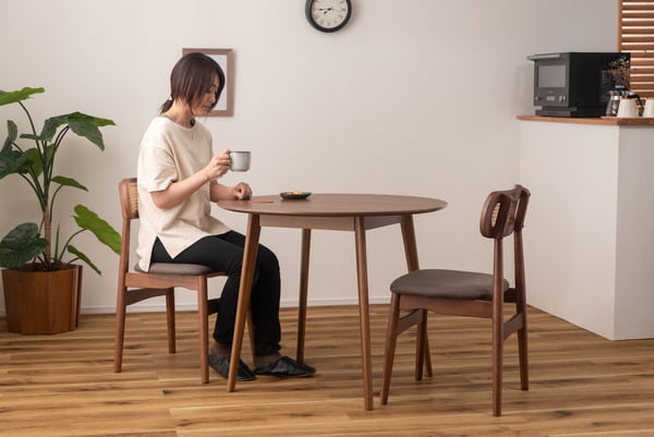 ダイニングテーブル ラウンドテーブル 幅90×奥行90×高さ72cm ダイニング家具 省スペース