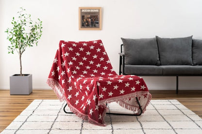 ファブリック シートブランケット 完成品 ポリエステル 約W130×D150 レッド