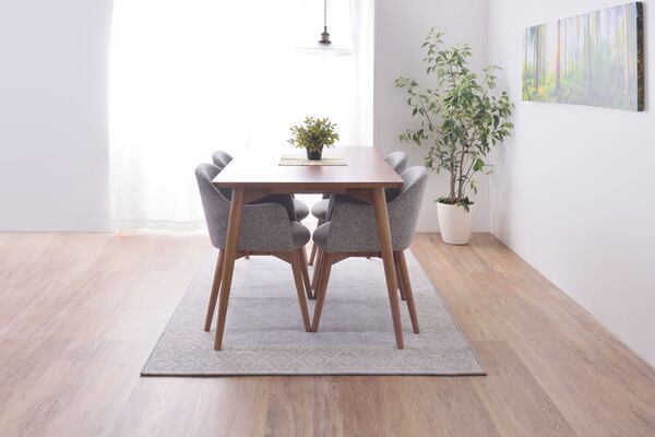 カラメリ ダイニングテーブル 幅150×奥行80×高さ72cm ダイニング家具 ブラウン ナチュラル 天然木