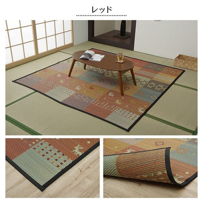 花ござ セレナ 江戸間2畳 GN 174X174 174×174cm ラグマット カーペット ラグ