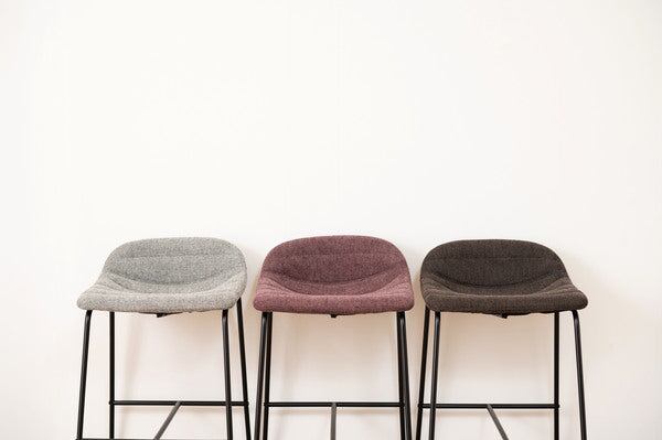 ダイニングチェア カウンターチェア ダイニング家具 幅48.5×奥行50×高さ77.5cm チャコールブラウン スチール