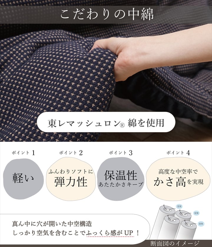 掛布団 TWワッフル 正方形 BR 200X200 200×200cm こたつ こたつテーブル
