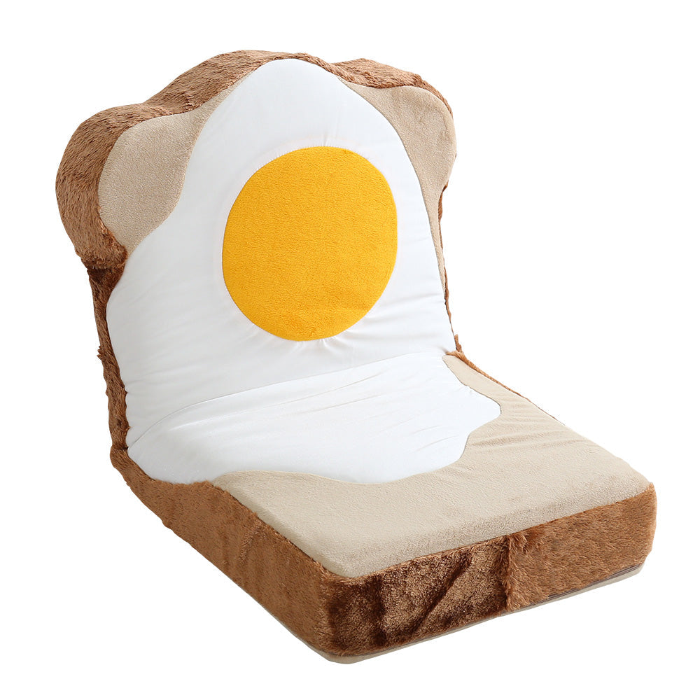 目玉焼き食パン座椅子(日本製)ふわふわのクッションで洗えるウォッシャプルカバー Roti-ロティ