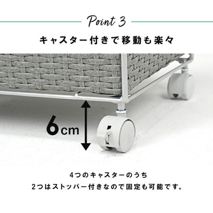 ランドリーラック ランドリー スリムタイプ 15.5×40.5×95.5cm キャスター付き 完成品