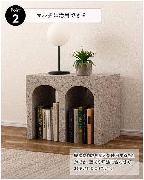 サイドテーブル 幅40×奥行32×高さ50cm 完成品 組立不要 北欧 ライトグレー ホワイト 花台