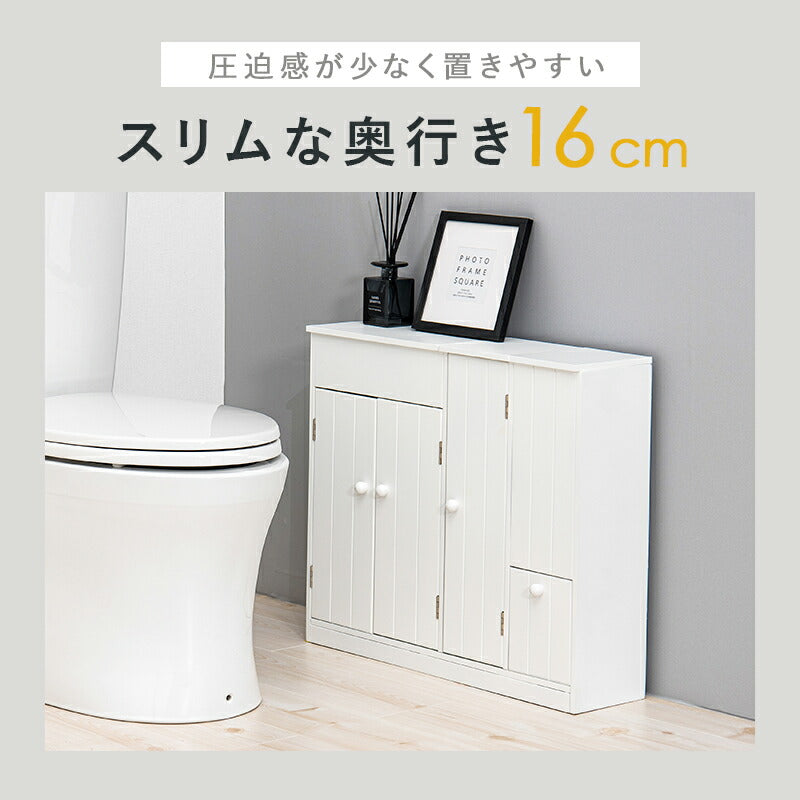 ラック トイレラック-MTR611 ハートあり 60×16×52cm リビング収納 高さ調節 完成品