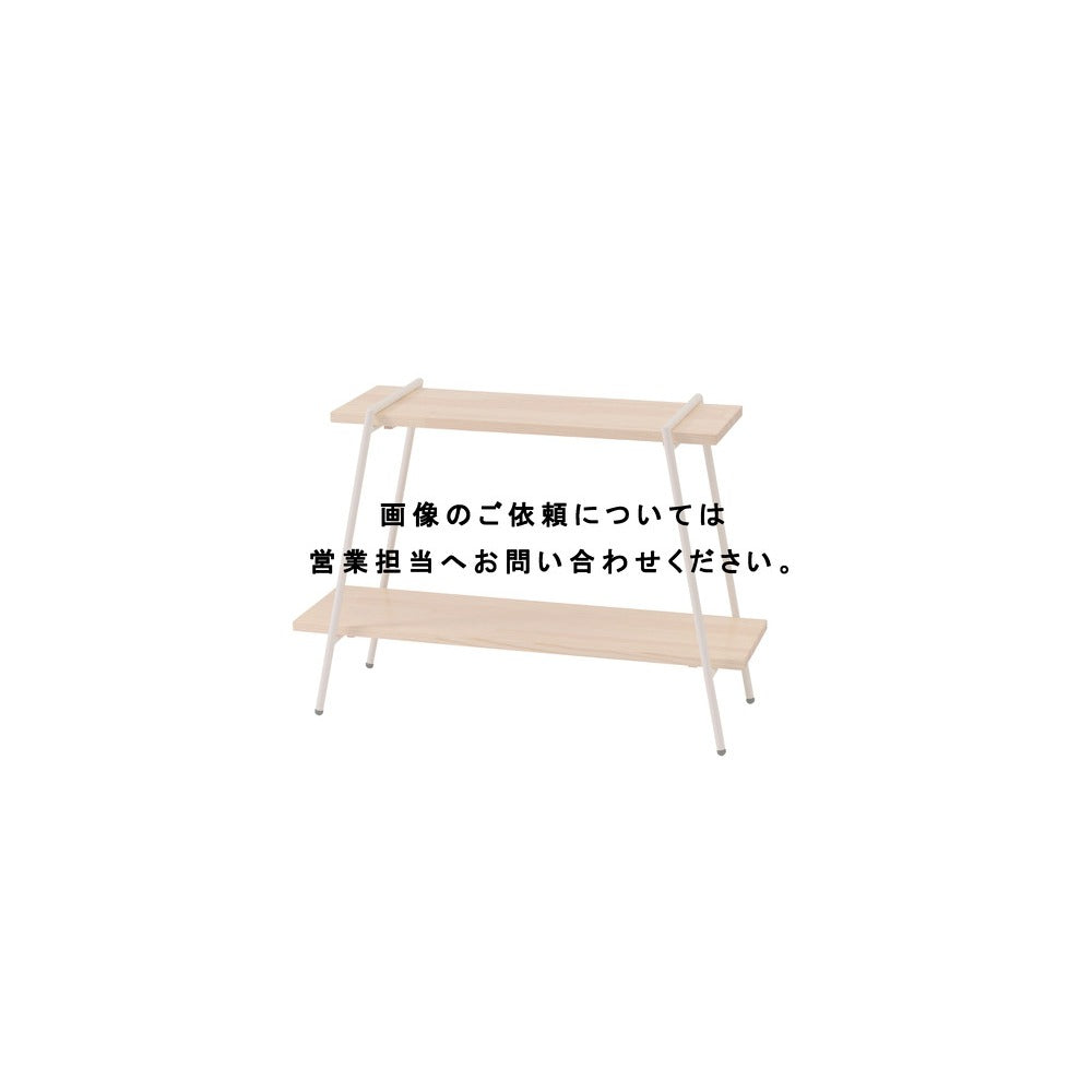 ストレージ アイアンレッグラック 2段 幅78×奥行27.5×高さ53cm リビング収納 ブラック