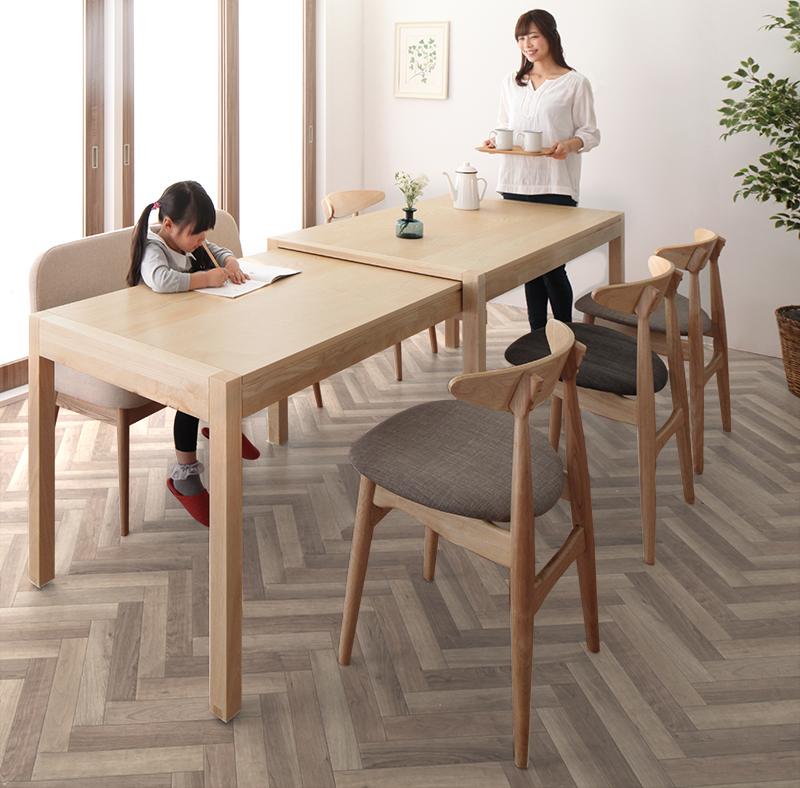 ダイニングセット 北欧デザイン スライド伸縮テーブル SORA ソラ ダイニングテーブル 伸縮 北欧