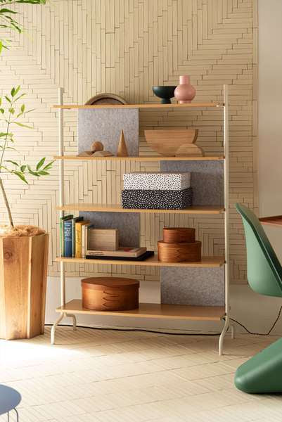 ストレージ シェルフ 幅99×奥行39×高さ146cm リビング収納 ブラウン ナチュラル 全2色