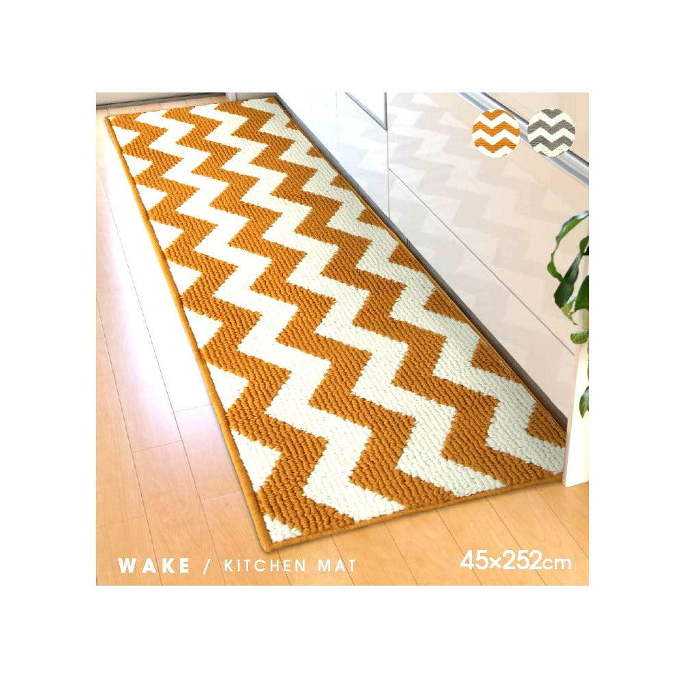 キッチンマット ウェイク GY 45X252 45×252cm ラグマット カーペット ラグ 絨毯