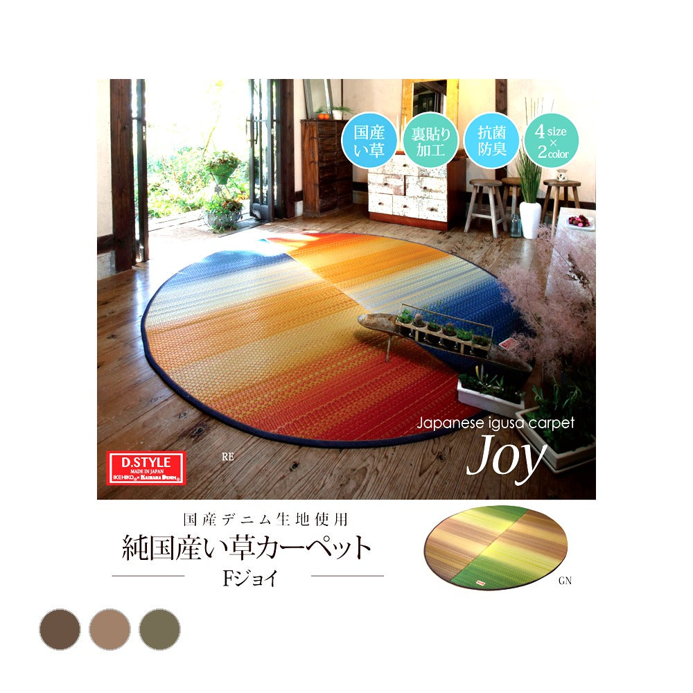 ラグ Fジョイ 楕円形 RE 190X210 190×210cm 楕円 ラグマット カーペット 絨毯