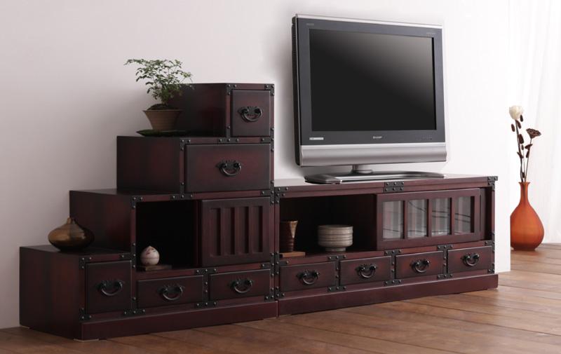 テレビ台 民芸調家具シリーズ ローボード スタンド TVボード AVボード テレビボード 完成品