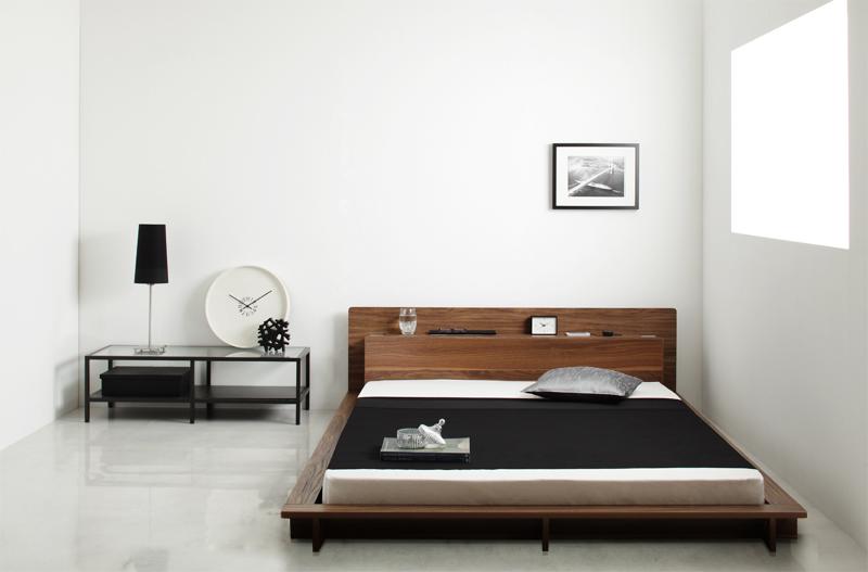 マットレス セミダブル モダンライト・コンセント付きローベッド Burlington バーリントン