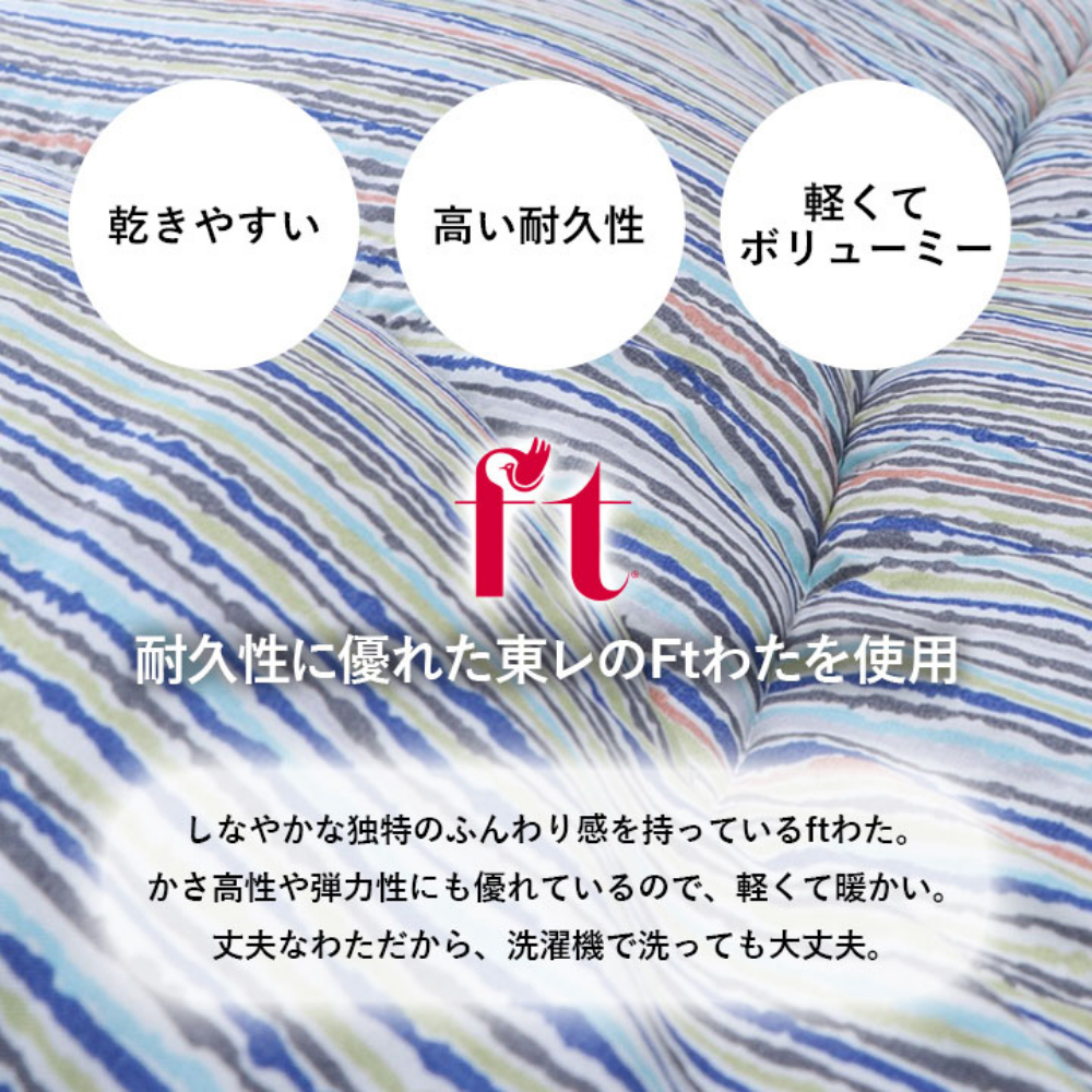 掛布団 リーフラBL150X210 150×210×7cm 日用品 寝具