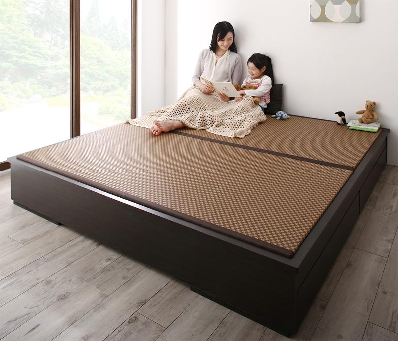 ベッド ダブル お客様組立 大型ベッドサイズの引出収納付き 夢水花 ユメミハナ 18×31cm