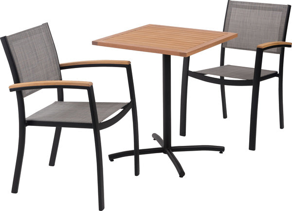 オリー カフェテーブル 幅61.5×奥行61.5×高さ74cm リビングテーブル ブラック グレー