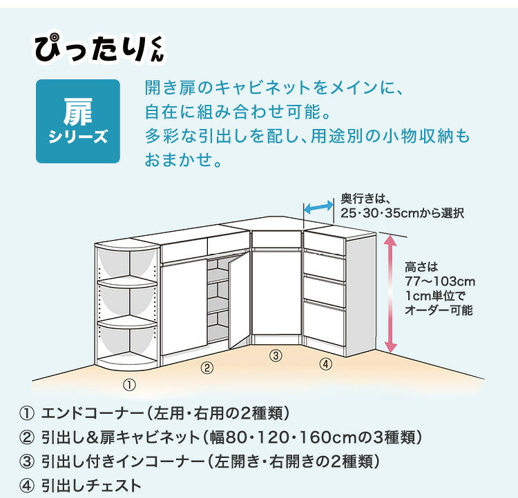 ラック セミオーダーカウンター下収納ぴったりくん 奥行35cm キッチン収納