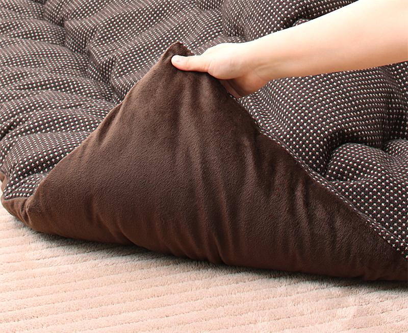 ラグ こたつ ワッフル生地のこたつ布団 Saudra サウドラ 掛布団&敷布団2点セット 4尺長方形