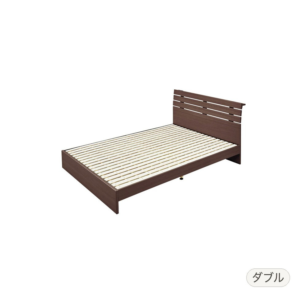 ダブルベッド 幅142×奥行207×高さ75cm ベッド すのこベッド パイプベッド ベット ダブル
