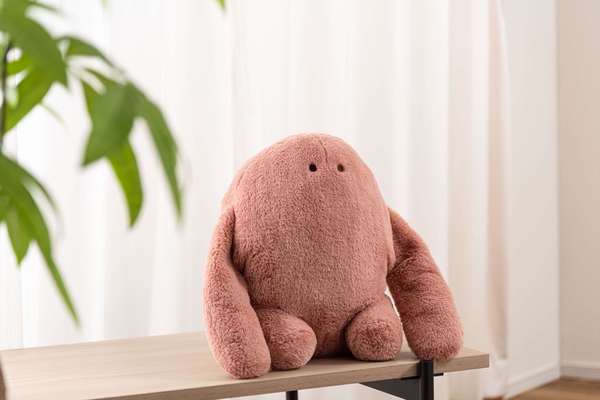 お座りクッション(イエティ) 幅21×奥行23×高さ30cm 日用品 完成品 組立不要 ベージュ