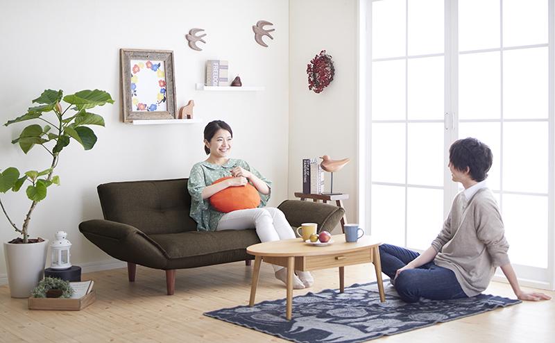 ソファー リクライニングカウチソファ ファブリックタイプ Esta エスタ 2P 日本製