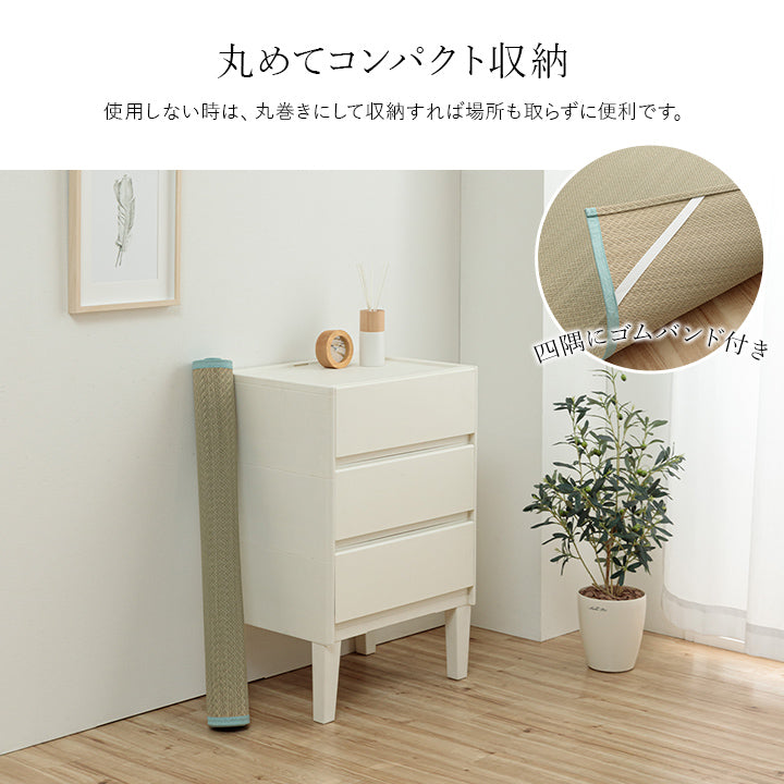 敷パッド イヤシ 88×200×0.2cm 日用品 寝具 無染土のい草を使用した