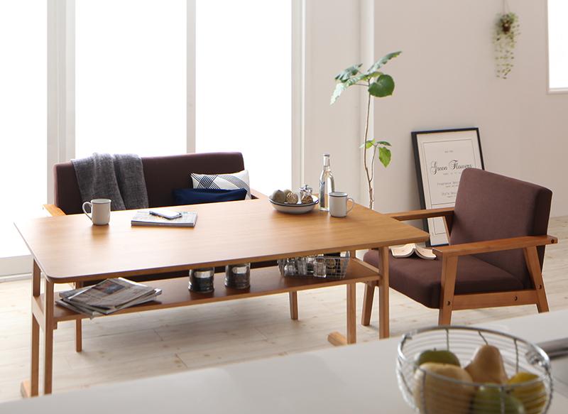 ソファー リビングダイニング 棚付きソファダイニングセット Betty ベティ W120