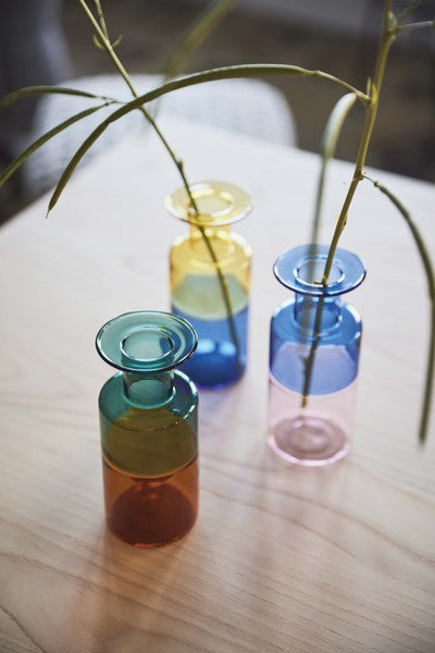 ガラスベース 幅6.5×奥行6.5×高さ15.5cm ベースオブジェ 完成品 組立不要 ガラス
