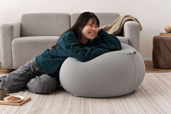 ビーズクッション 幅67×奥行67×高さ41cm 日用品 1人掛け 一人掛け 1P 完成品 組立不要