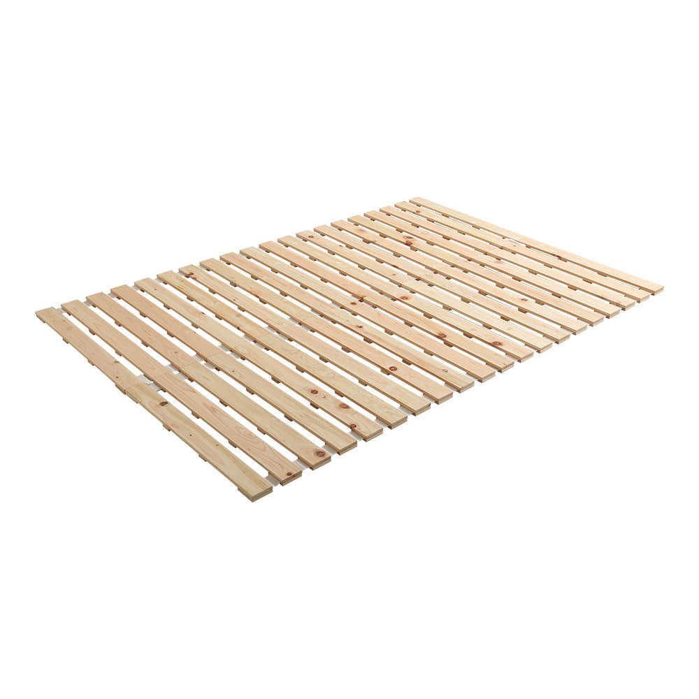 マット すのこベッドロール式 檜仕様(ダブル) 140x200x2.5cm 家具 インテリア ベッド