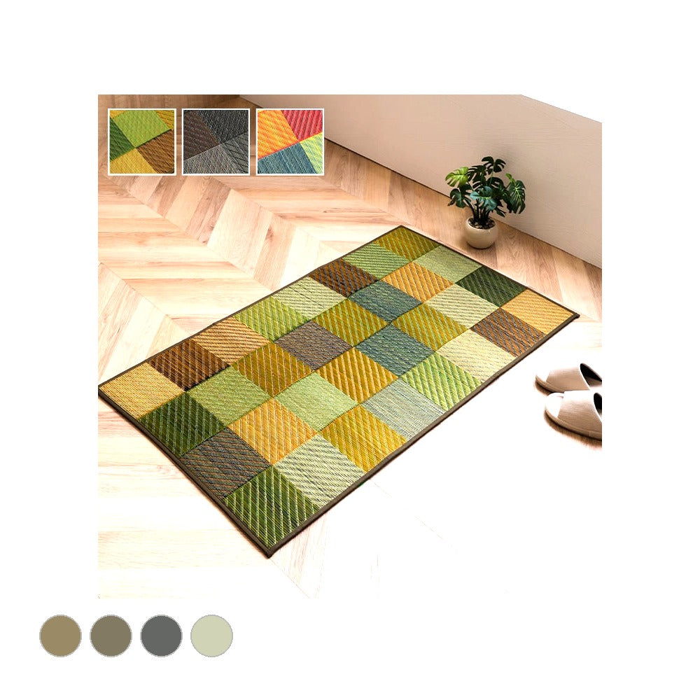 玄関マット Fカラフルブロック BL 60X90 60×90cm ラグマット カーペット ラグ 絨毯